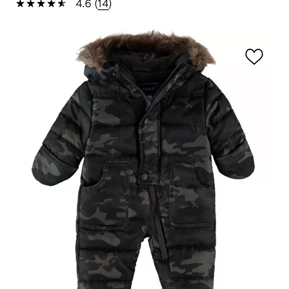 Camo snowsuit 3-6 months